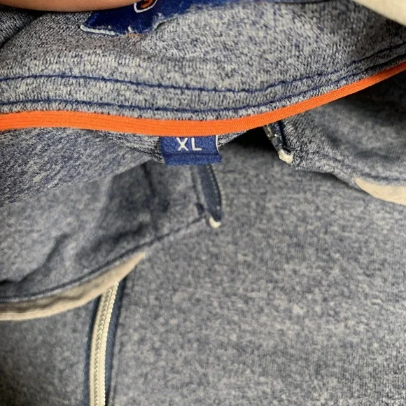 Stitch Sweater Mens XL Blue Heather Quarter Zip Golf Pullover Performance - Picture 6 of 12